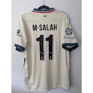 Liverpool 2021-22 Salah Jersey XL UCL Soccer Shirt